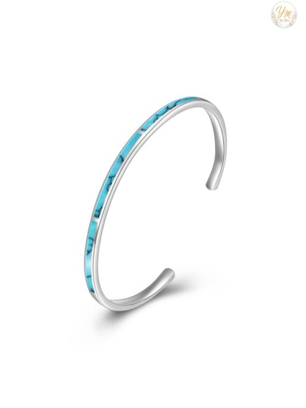 Sterling Silver Opal Cuff Bracelet Adjustable Bangle for Women